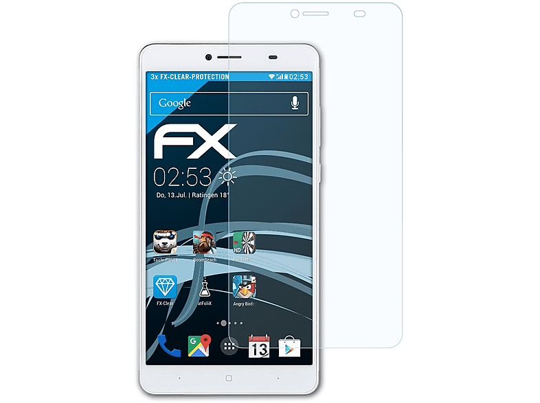 ATFOLIX 3x Displayschutz(für FX-Clear Max) Doogee Y6