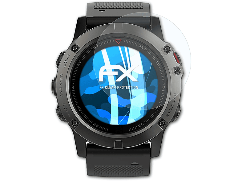 ATFOLIX 3x FX-Clear Displayschutz(für Garmin Fenix 5X (51 mm)) | Smartwatch Schutzfolien & Gläser