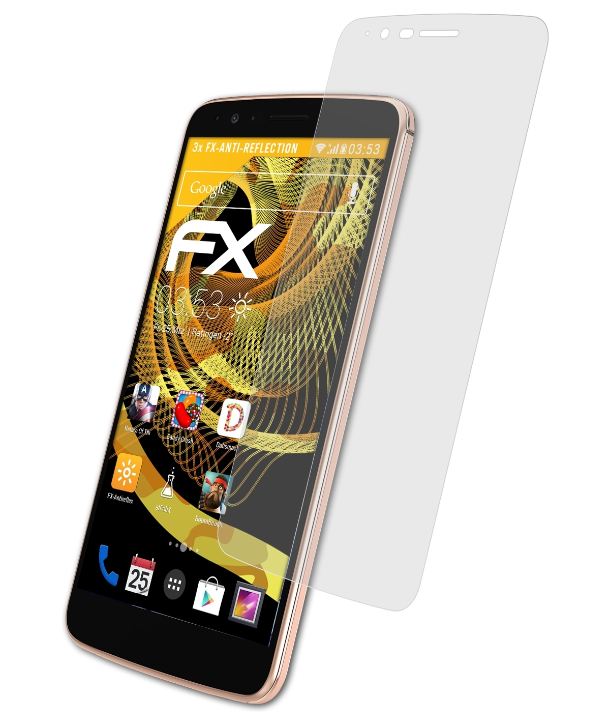 ATFOLIX 3x FX-Antireflex Displayschutz(für (LGM400DK)) Stylus LG 3