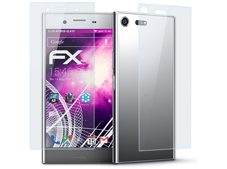 ATFOLIX FX-Hybrid-Glass Schutzglas(für Sony Xperia XZ Premium)