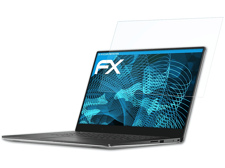 (9560)) 15 2017 ATFOLIX 2x Displayschutz(für FX-Clear Dell XPS