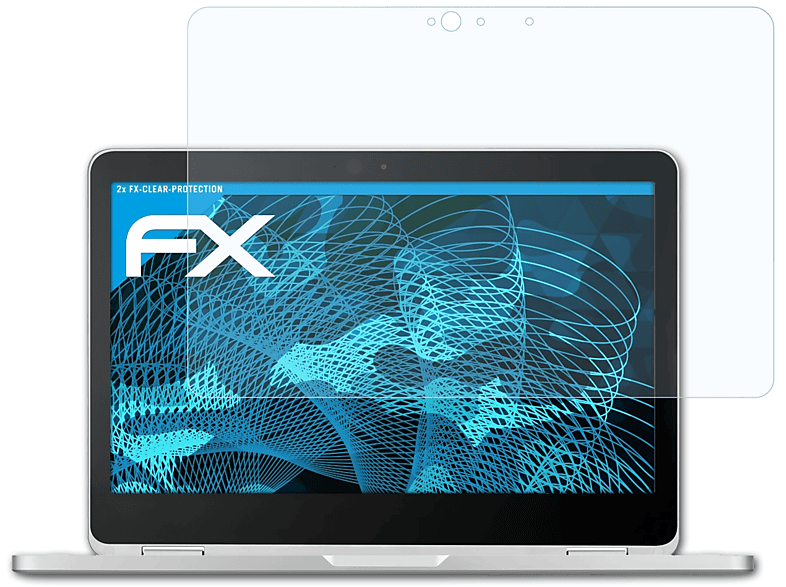 ATFOLIX 2x FX-Clear Displayschutz(für (ASUS)) Google Flip C302CA Chromebook