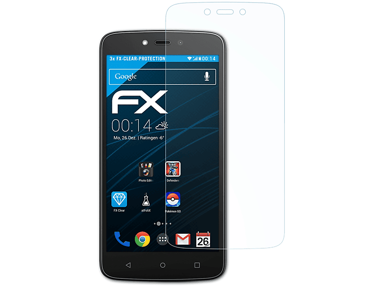 Moto Lenovo FX-Clear 3x C Motorola ATFOLIX Displayschutz(für Plus)