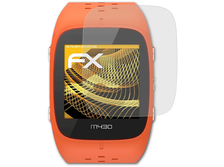 ATFOLIX 3x FX-Antireflex Displayschutz(für Polar M430)