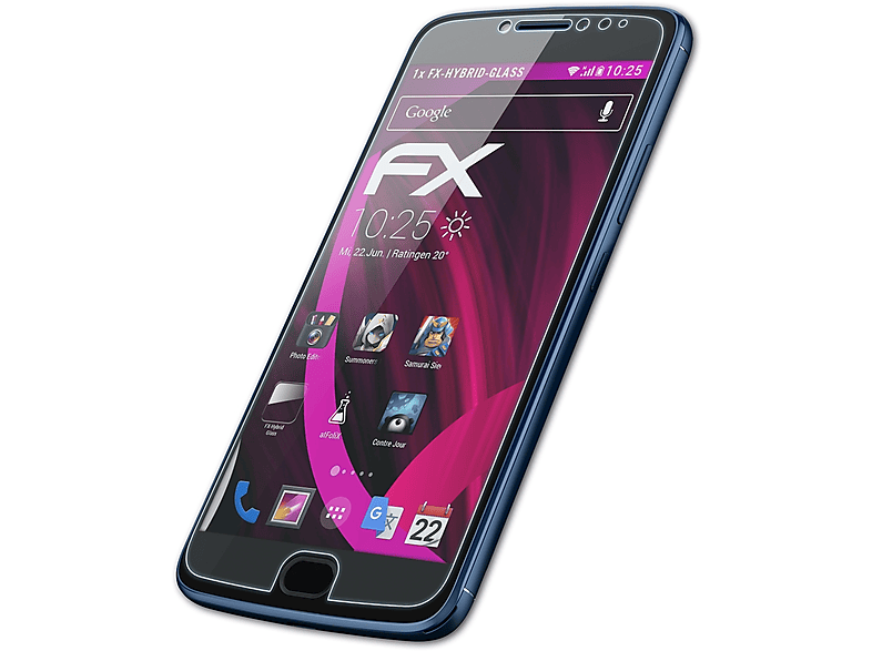 ATFOLIX FX-Hybrid-Glass Schutzglas(für Lenovo Motorola Moto E4 Plus)