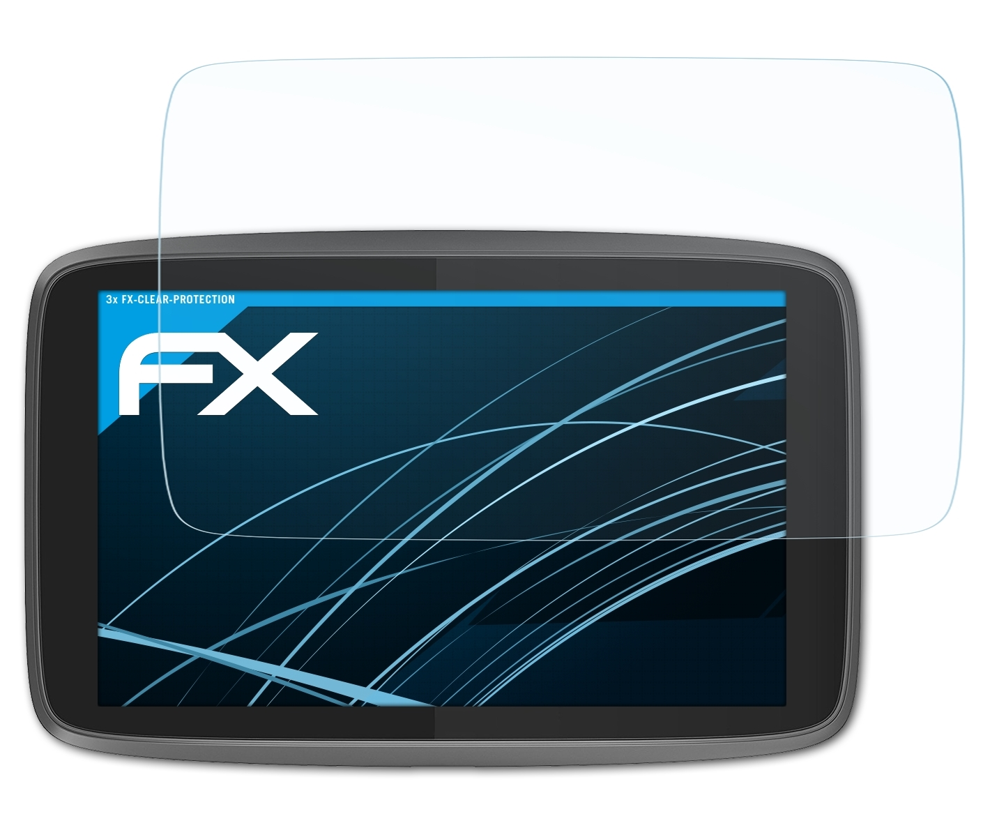 Displayschutz(für FX-Clear TomTom Professional 520) 3x Go ATFOLIX
