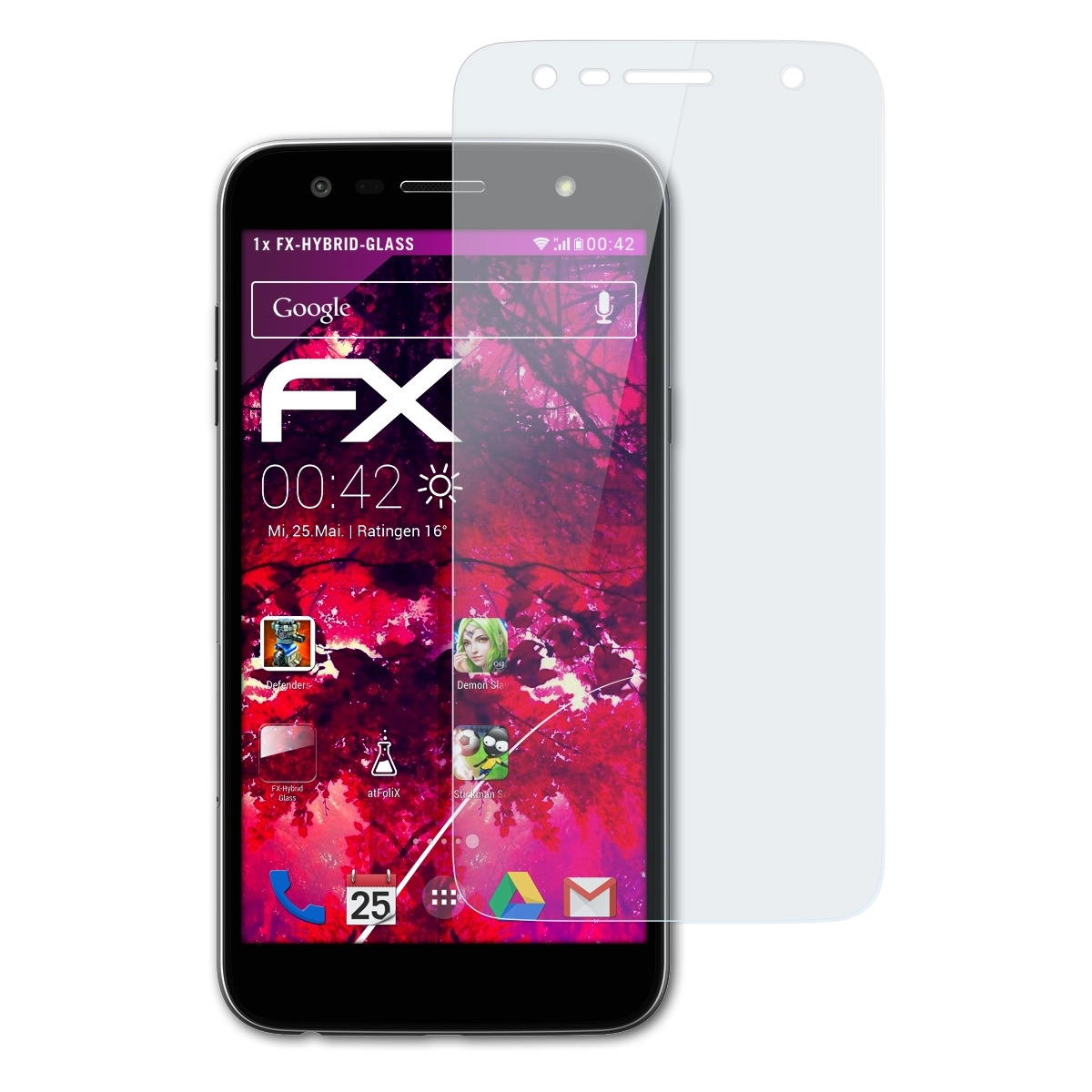 ATFOLIX FX-Hybrid-Glass Schutzglas(für LG X Power2)