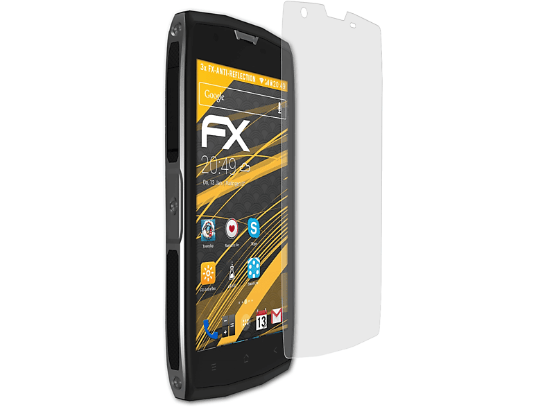 ATFOLIX 3x FX-Antireflex 50x) Sense Displayschutz(für Archos