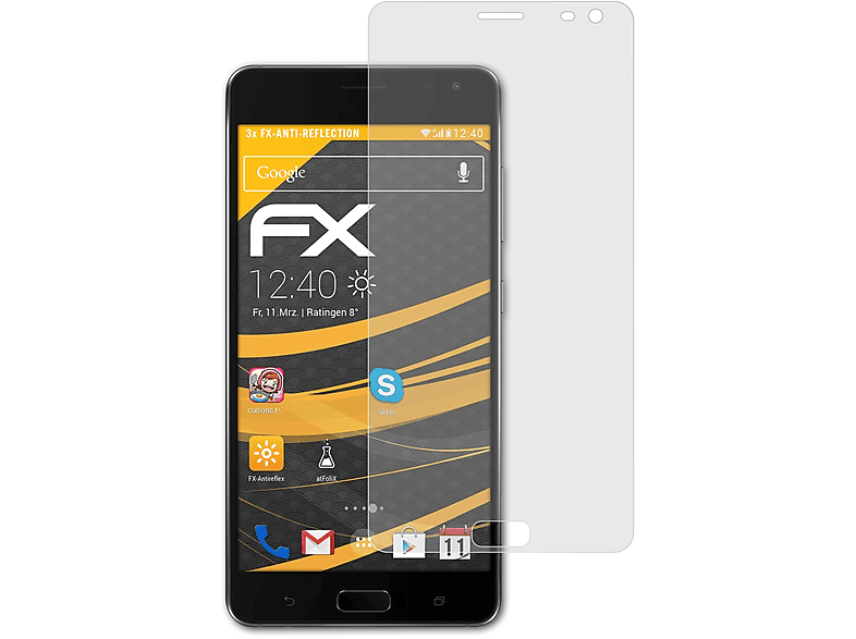 ATFOLIX 3x FX-Antireflex Asus ZenFone Displayschutz(für AR)