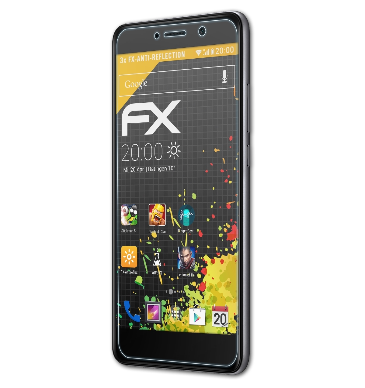 Huawei ATFOLIX Displayschutz(für FX-Antireflex Y7) 3x