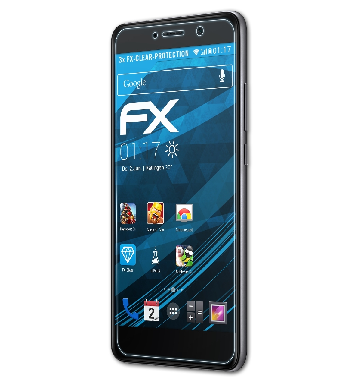 Y7) Huawei Displayschutz(für ATFOLIX 3x FX-Clear
