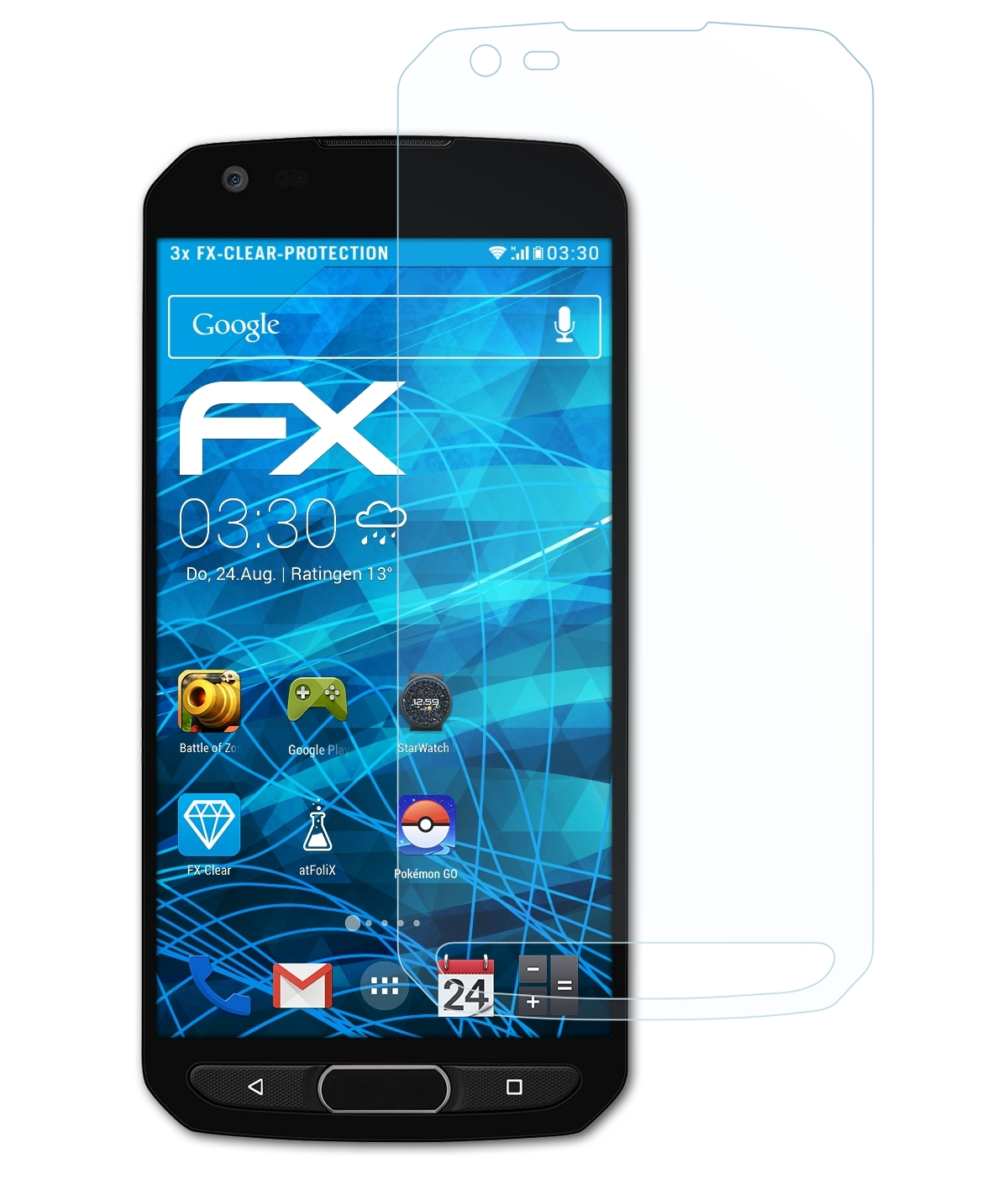 ATFOLIX LG venture) X FX-Clear Displayschutz(für 3x