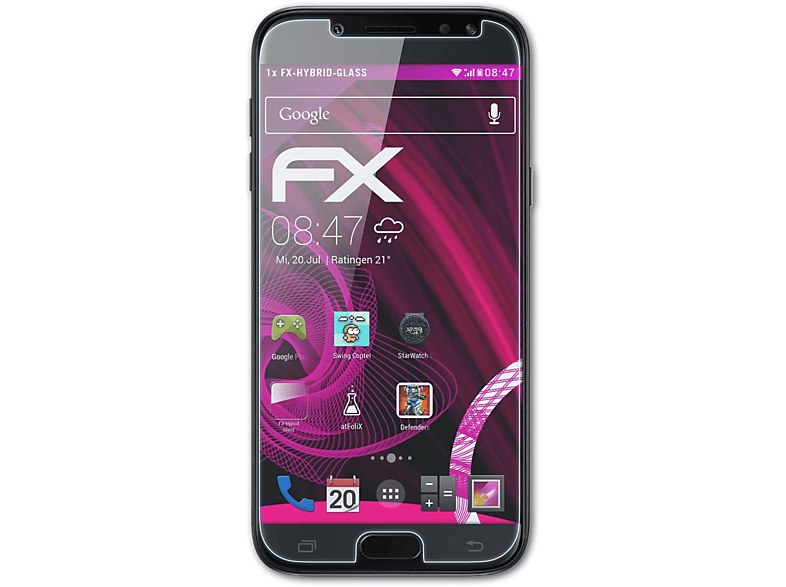J7 Galaxy (2017)) Schutzglas(für FX-Hybrid-Glass Samsung ATFOLIX