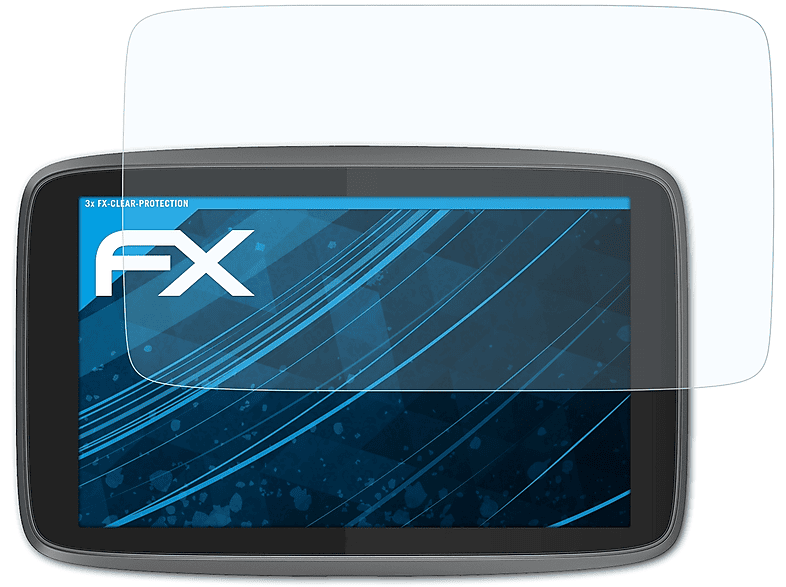 Professional ATFOLIX GO FX-Clear 6200) Displayschutz(für 3x TomTom