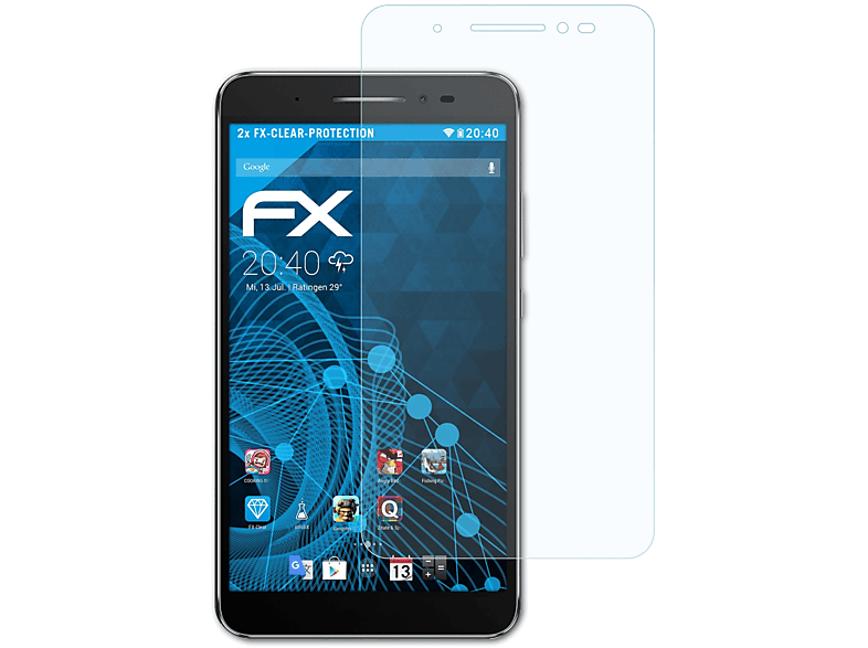 ATFOLIX 2x FX-Clear Displayschutz(für Asus ZenPad C 7.0 (Z171KG)) | Tabletschutzfolien