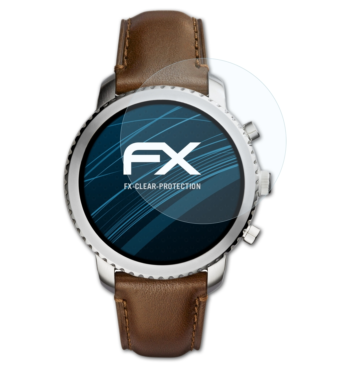 3x Fossil Q Explorist) FX-Clear ATFOLIX Displayschutz(für