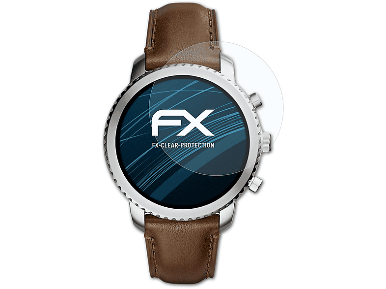ATFOLIX 3x FX-Clear Displayschutz(für Fossil Q Explorist) | Smartwatch Schutzfolien & Gläser