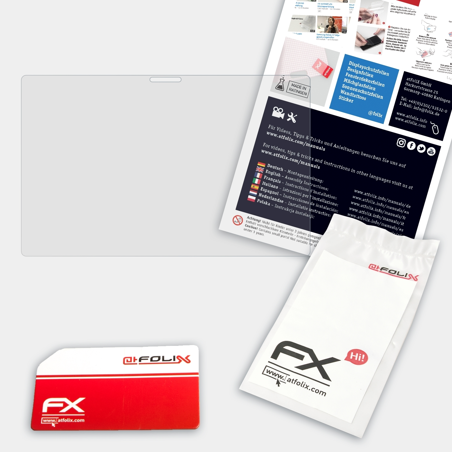 P727) Fujitsu Lifebook ATFOLIX FX-Hybrid-Glass Schutzglas(für
