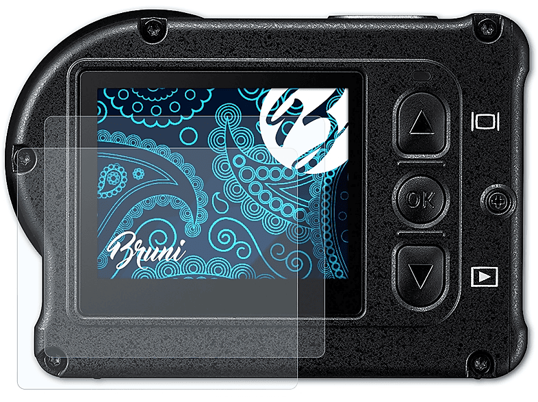 BRUNI 2x Basics-Clear Schutzfolie(für Nikon KeyMission 170) | Kamera Schutzfolie