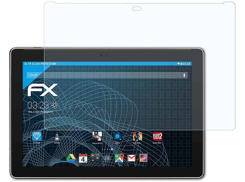 ATFOLIX 2x FX-Clear Displayschutz(für Asus ZenPad 10 (Z301MFL))