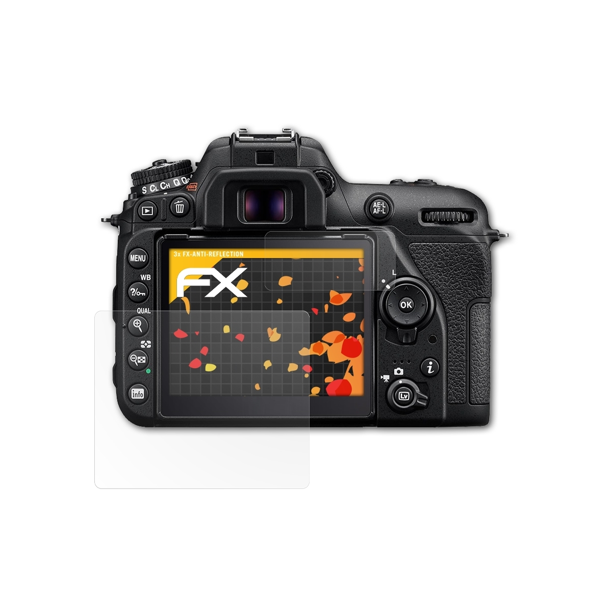 3x FX-Antireflex Displayschutz(für D7500) ATFOLIX Nikon