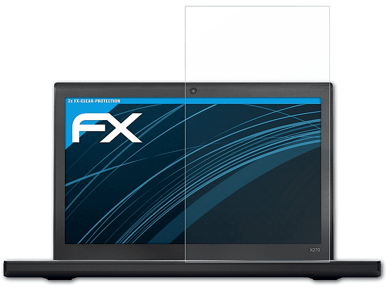 ATFOLIX 2x FX-Clear Displayschutz(für Lenovo ThinkPad X270)