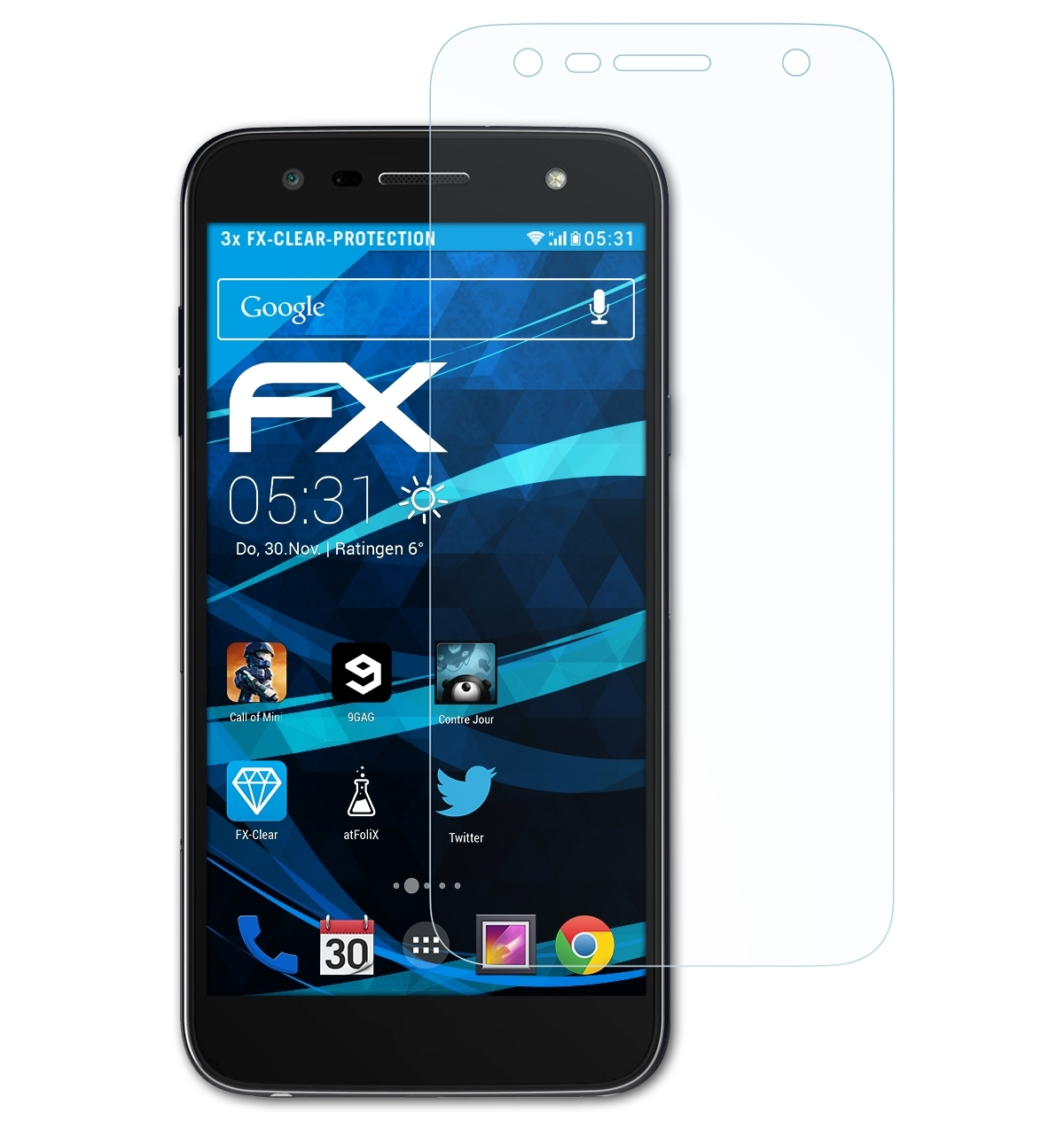 3x K10 Power) FX-Clear ATFOLIX LG Displayschutz(für
