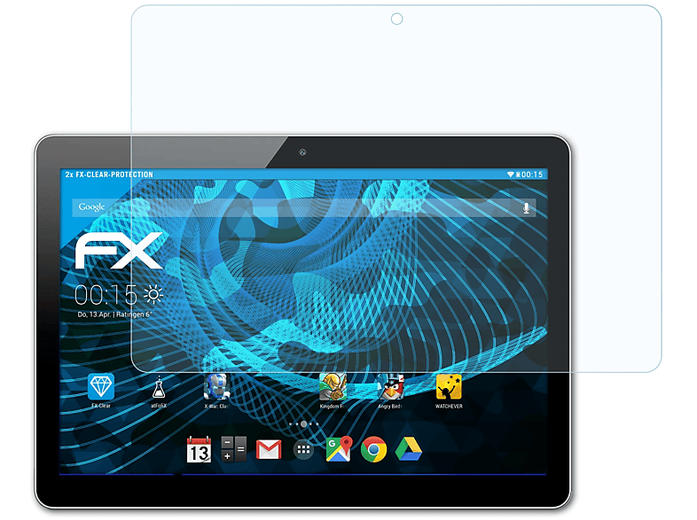 2 Huawei Play Displayschutz(für 9.6) Pad FX-Clear ATFOLIX 2x