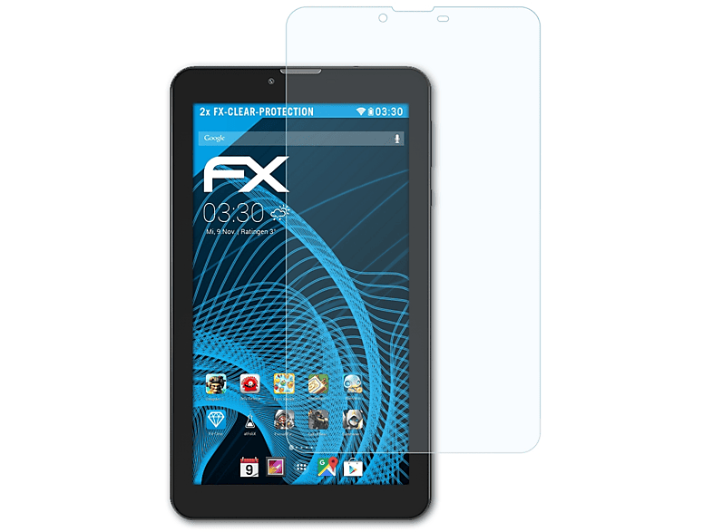 2x FX-Clear Kodak ATFOLIX 7) Displayschutz(für Tablet