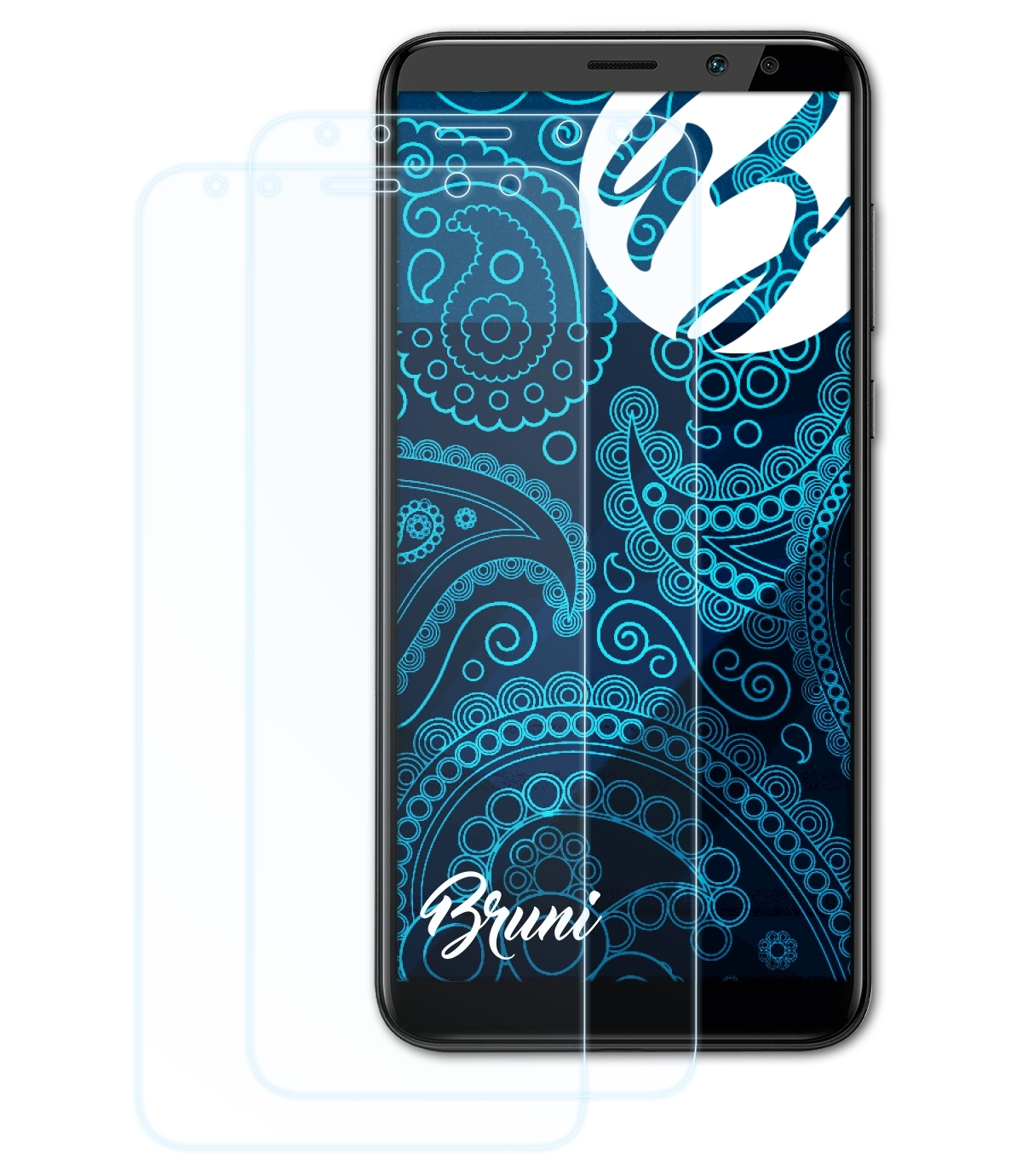BRUNI 2x Basics-Clear Schutzfolie(für Huawei Lite) Mate 10