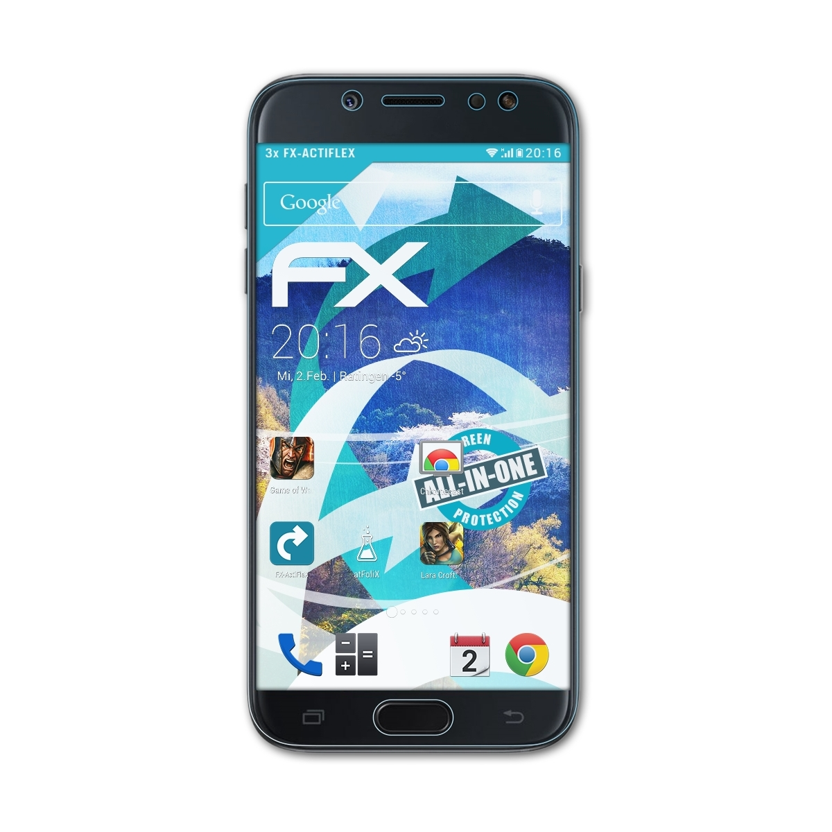 ATFOLIX 3x FX-ActiFleX Displayschutz(für Samsung J7 Galaxy (2017))