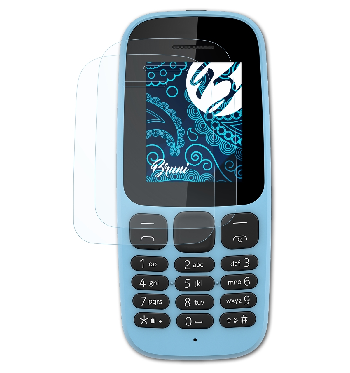 2x Basics-Clear Schutzfolie(für BRUNI (2017)) Nokia 105