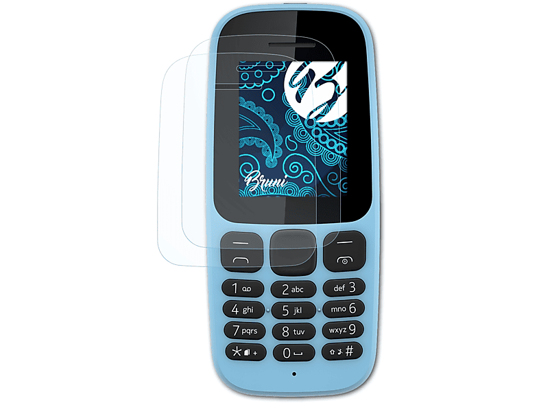 BRUNI 2x 105 Schutzfolie(für Basics-Clear (2017)) Nokia