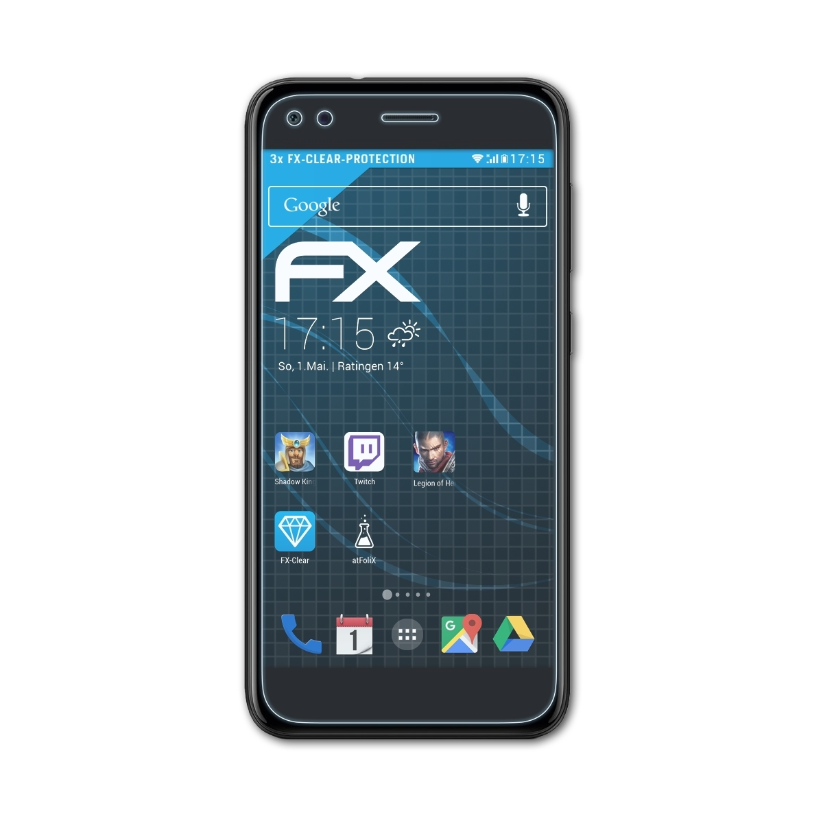 3x 2017) Huawei FX-Clear Displayschutz(für Y6 ATFOLIX Pro