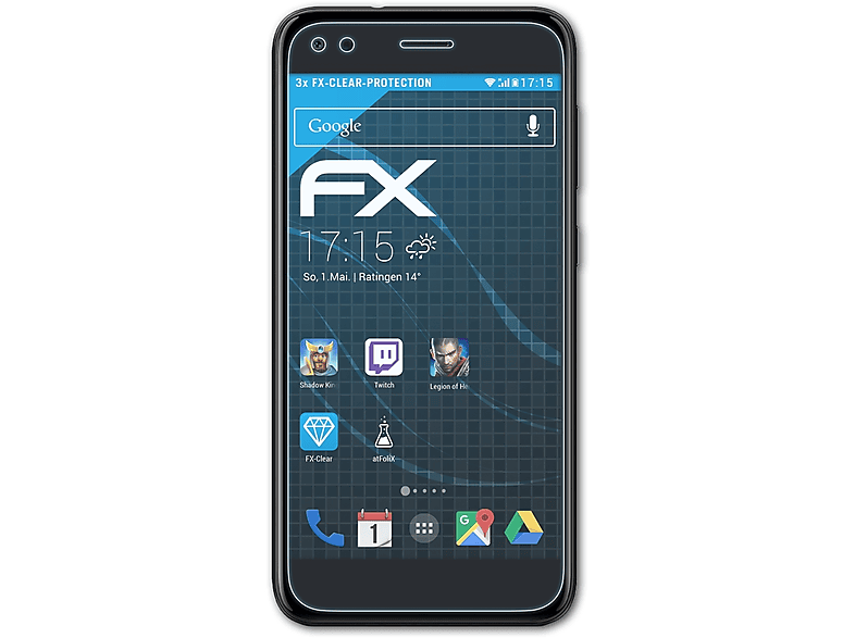 ATFOLIX 3x FX-Clear Displayschutz(für Huawei Y6 Pro 2017)