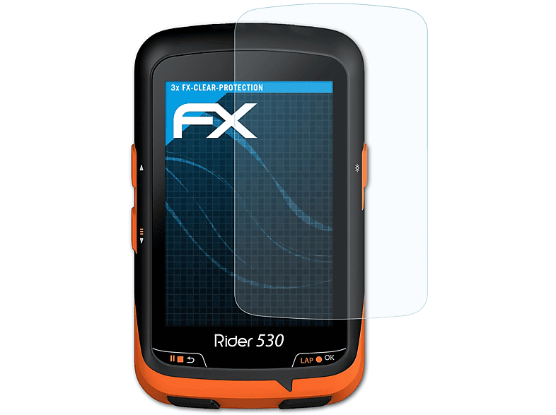 ATFOLIX 3x FX-Clear Displayschutz(für Bryton Rider 530)