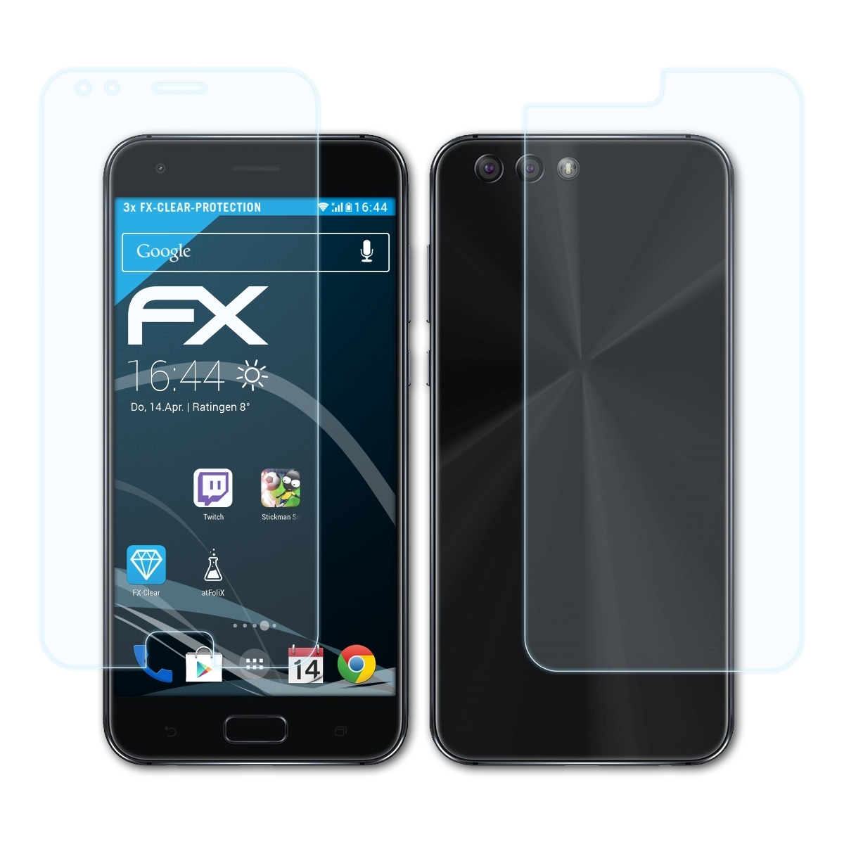 ZenFone 4 Asus 3x (ZE554KL)) ATFOLIX FX-Clear Displayschutz(für