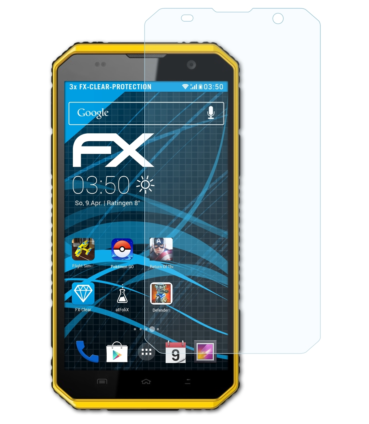 ATFOLIX W9) Displayschutz(für FX-Clear Kenxinda 3x