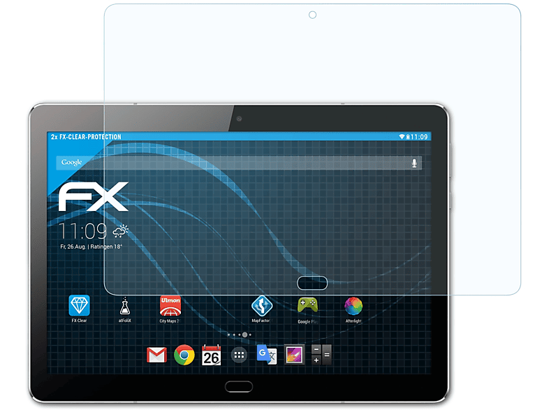 ATFOLIX 2x FX-Clear Displayschutz(für Huawei MediaPad M3 Lite 10)