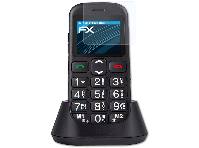 ATFOLIX 3x FX-Clear Displayschutz(für Swisstone BBM 320c)