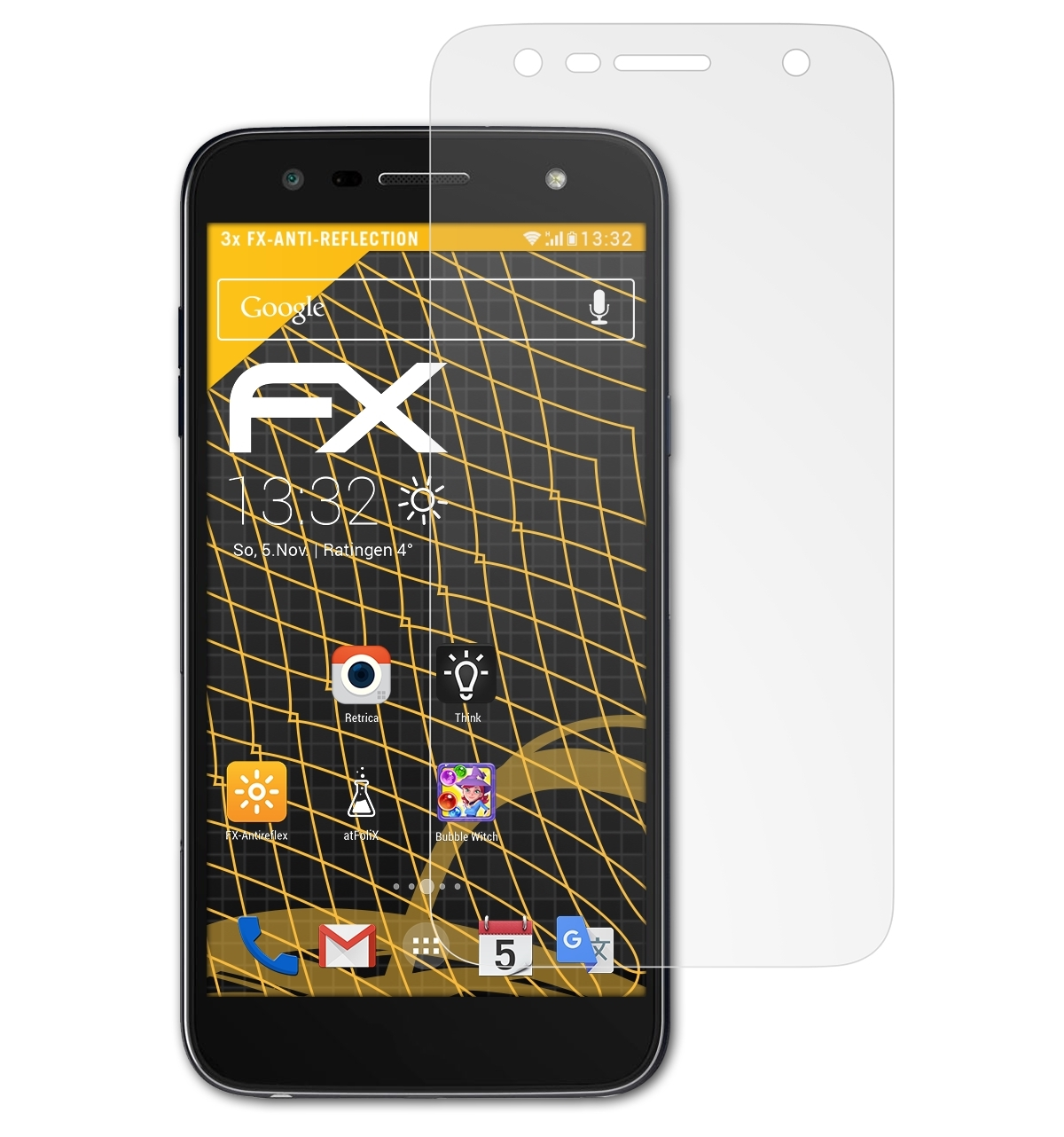 ATFOLIX 3x FX-Antireflex Displayschutz(für LG K10 Power)