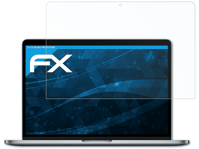 ATFOLIX 2x FX-Clear Displayschutz(für Apple MacBook Pro 2017 13 inch)