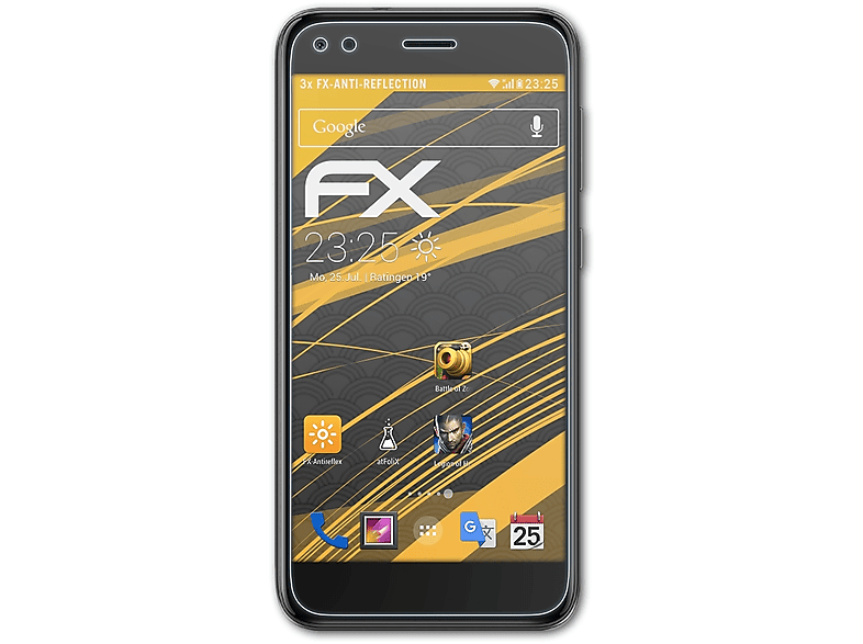 ATFOLIX 3x FX-Antireflex Displayschutz(für Mini) Lite Huawei P9