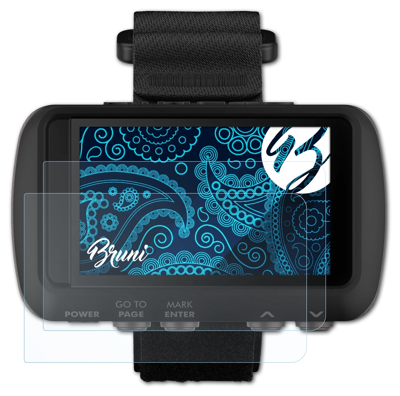 BRUNI 2x Basics-Clear 601) Schutzfolie(für Foretrex Garmin