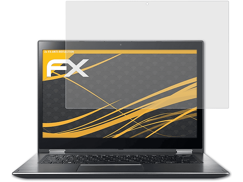 ATFOLIX 2x FX-Antireflex Displayschutz(für Acer Spin 3 SP314-51 (2018))