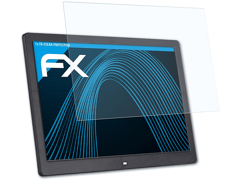 ATFOLIX FX-Clear Displayschutz(für Andoer Digitaler Bilderrahmen 15.6 Zoll (1280x800))