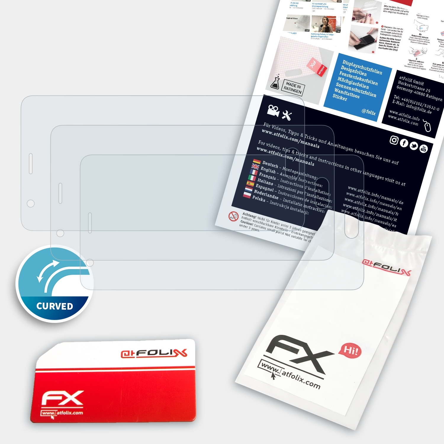ATFOLIX 3x FX-ActiFleX Note 4 Infinix Displayschutz(für Pro)