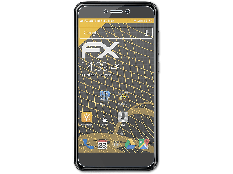 8 Lite) ATFOLIX FX-Antireflex Huawei Displayschutz(für 3x Honor