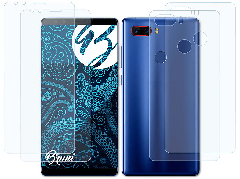 BRUNI 2x Nubia Z17S) Schutzfolie(für ZTE Basics-Clear