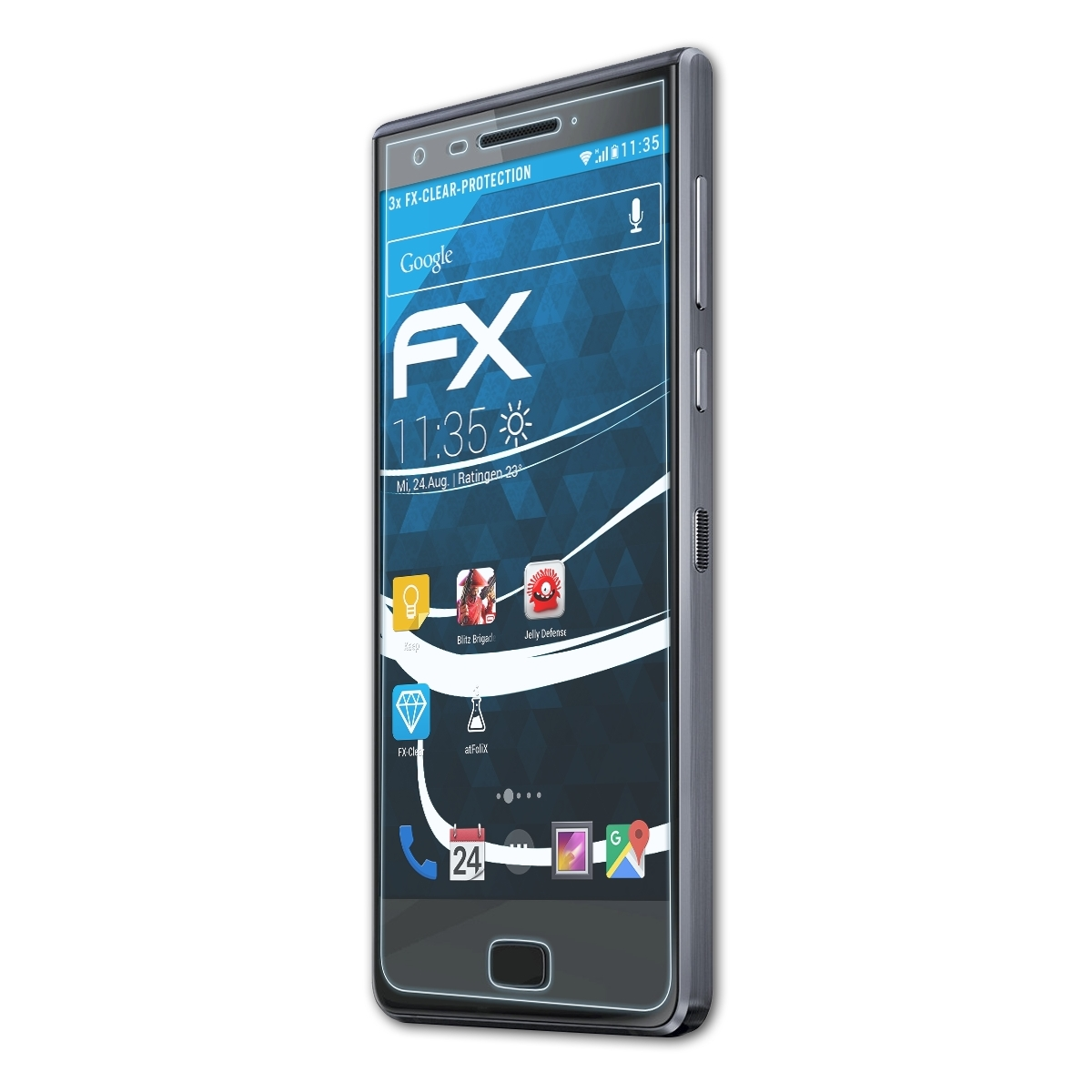 3x ATFOLIX Displayschutz(für Blackberry Motion) FX-Clear